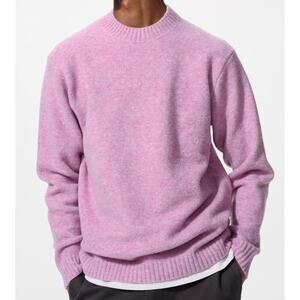 Uniqlo Souffle Yarn Crew Neck Sweater in Purple